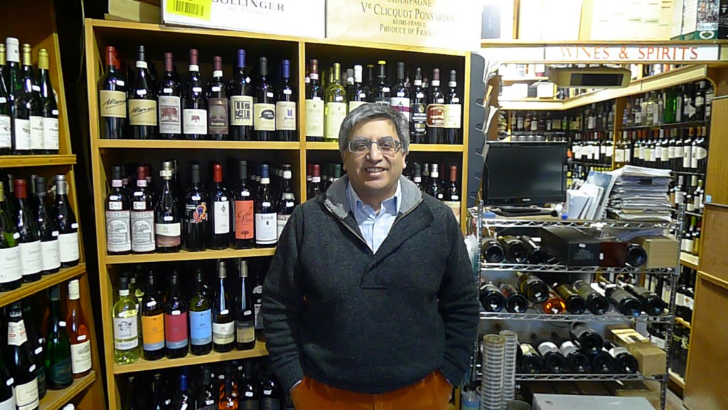 The modest and magnificent Zubair Mohamed in his store, Raeburn Fine Wines, Edinburgh