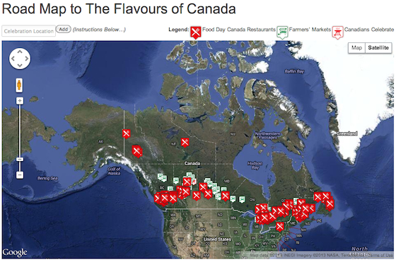 Road Map to the Flavours of Canada