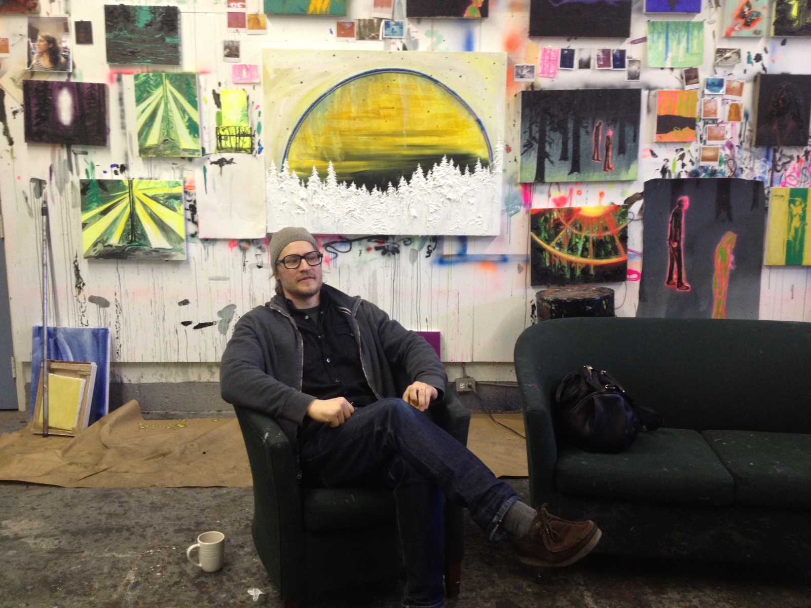 Kim Dorland in his Studio