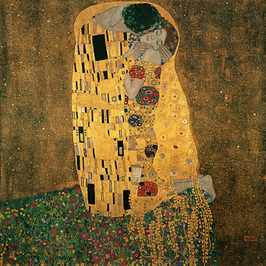 the kiss  by gustave klimt