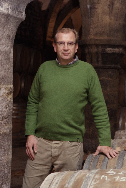 Winemaker Benoît Mulin at home in his Jura cellars.