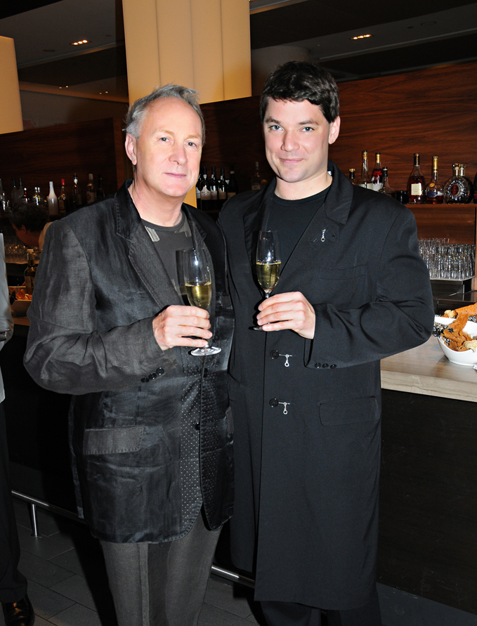 Restaurateur James Morris today, pictured with Richard Maloney at Toronto's Nota Bene where they we attending the annual Stratford Chefs School Gala Dinner.