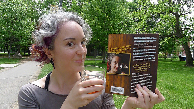Beerology's Mirella Amato enjoying a noontime chilled beverage in Trinity Bellwoods Park, Toronto.