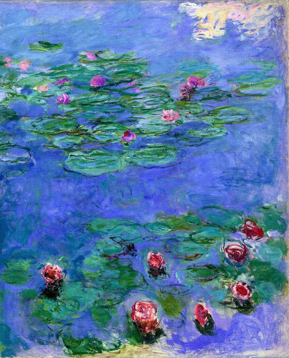 Monet Water Lillies Red