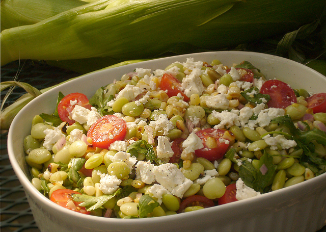 Grilled Corn and Lima Bean Salad