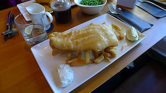 A slightly posher example of a Fish Supper, here served at The Boat House in South Queensferry.