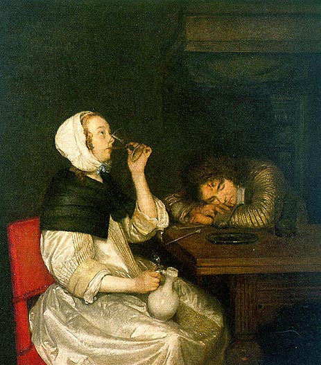 Woman Drinking Gerard der Borch