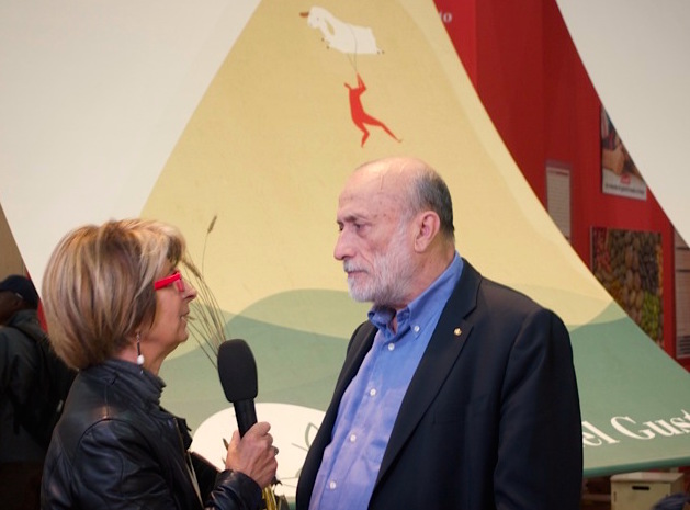 Carlo Petrini is interviewed at Terra Madre 2014