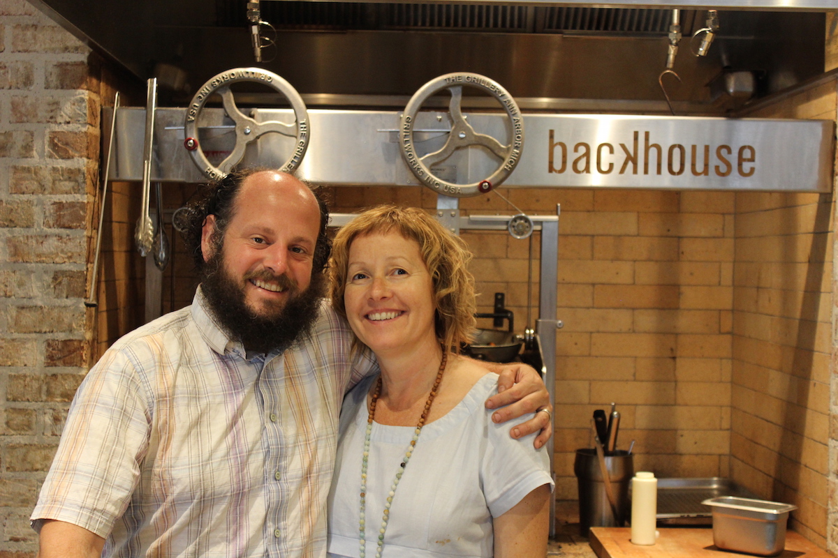 Ryan Crawford and Beverly Hotchkiss at Backhouse