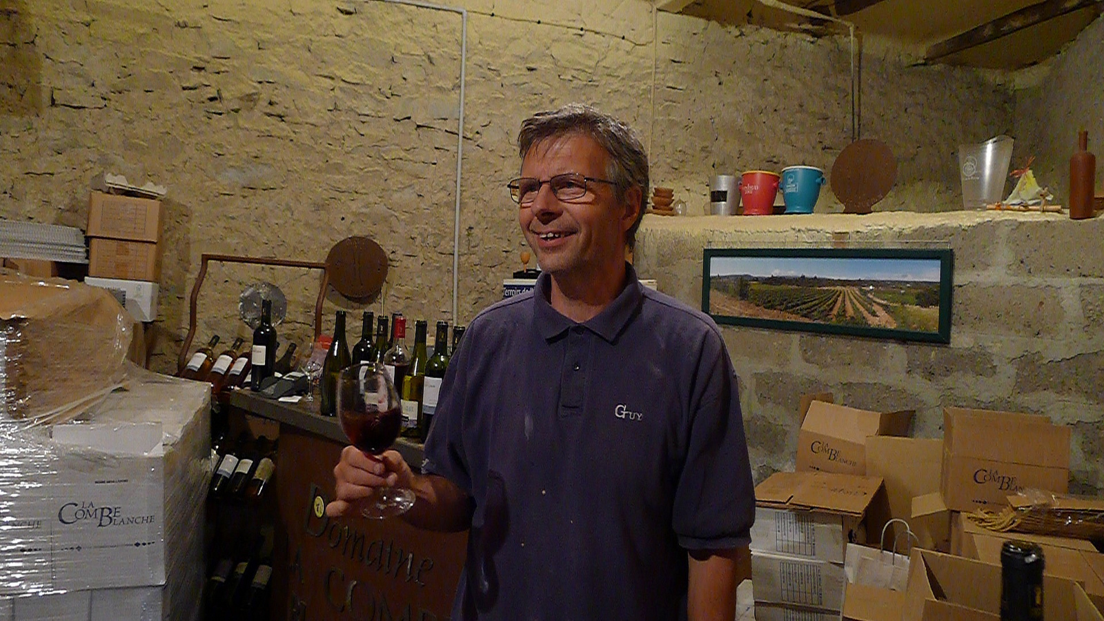 Guy Van Lancker of Domaine Combe Blanche - a man who does things a little differently in Minervois.
