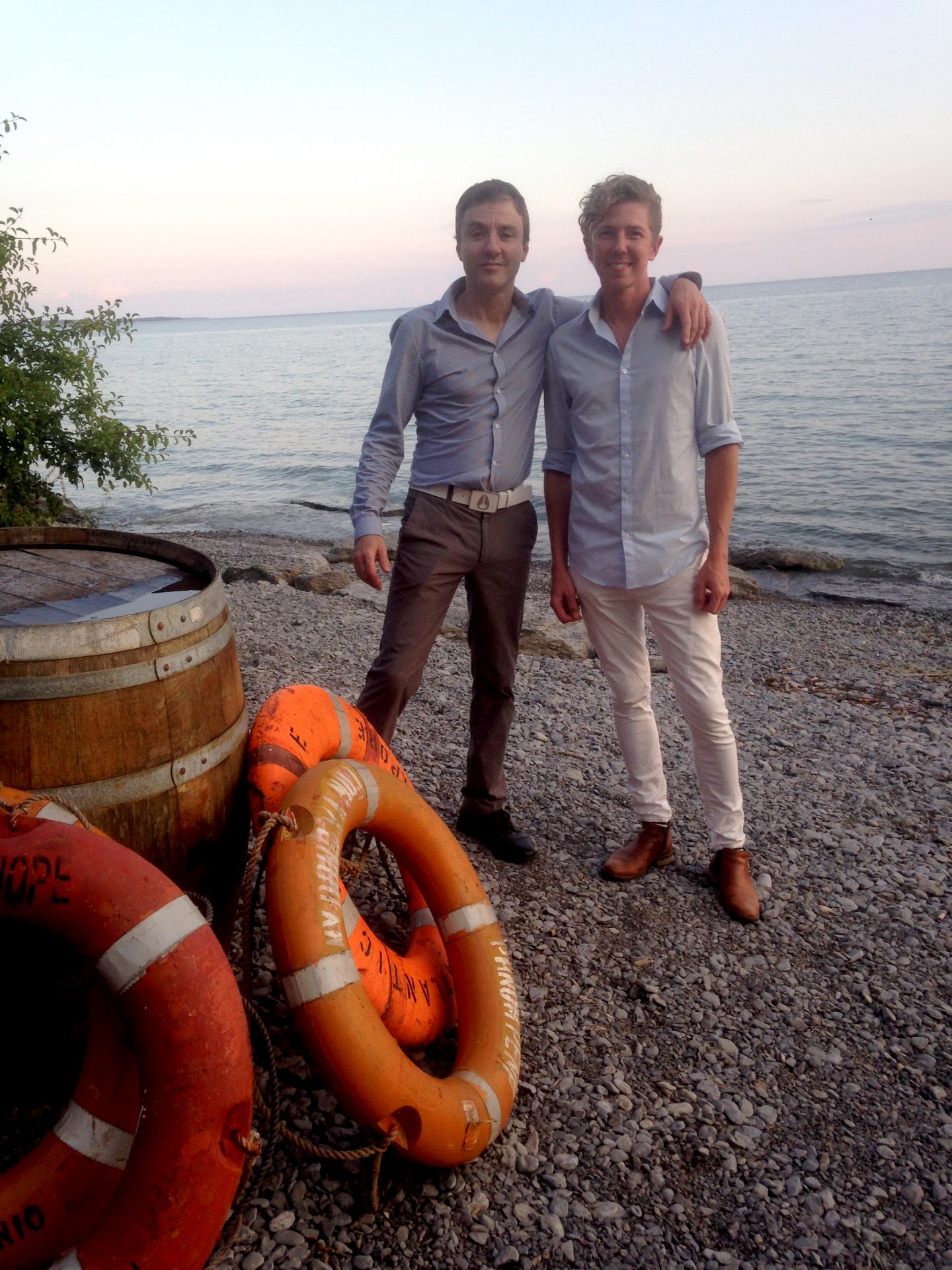 Winemaker Bruno Francois and partner Jens Korberg take a break from making some great wine (and cider) at The Old Third, Prince Edward County.
