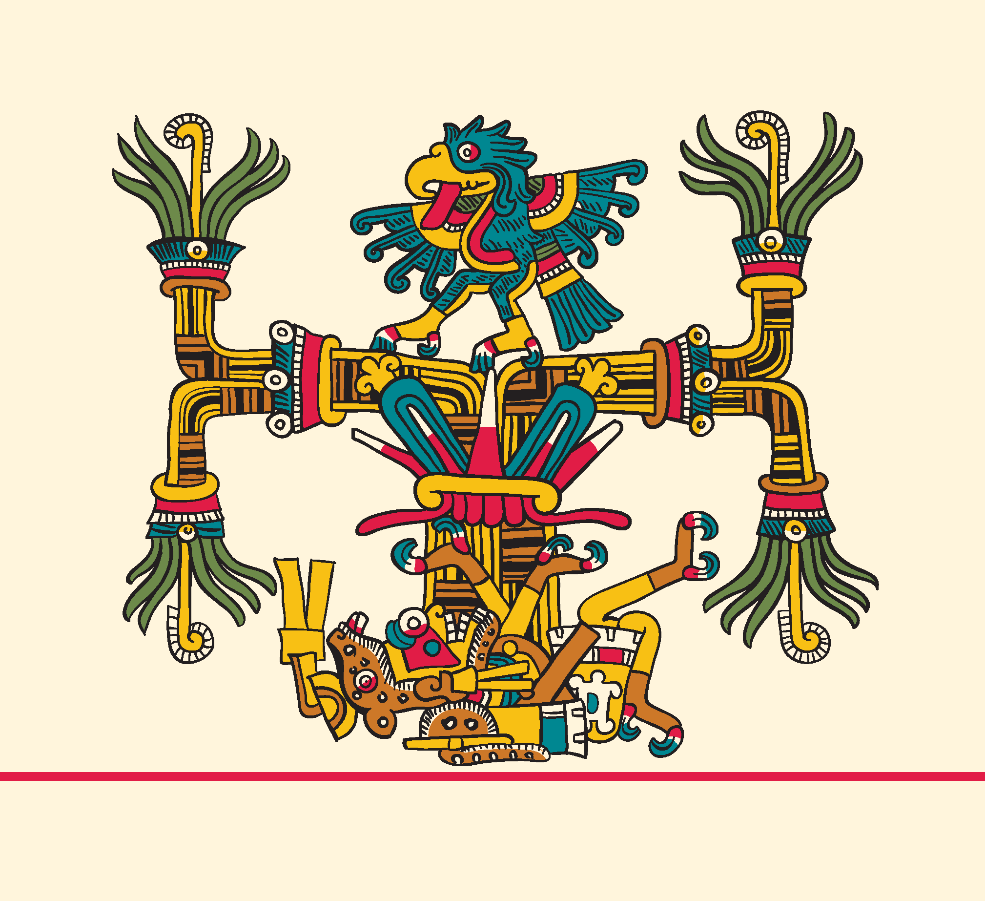 Detail of Mayahuel:maguey from Codex Laud 9