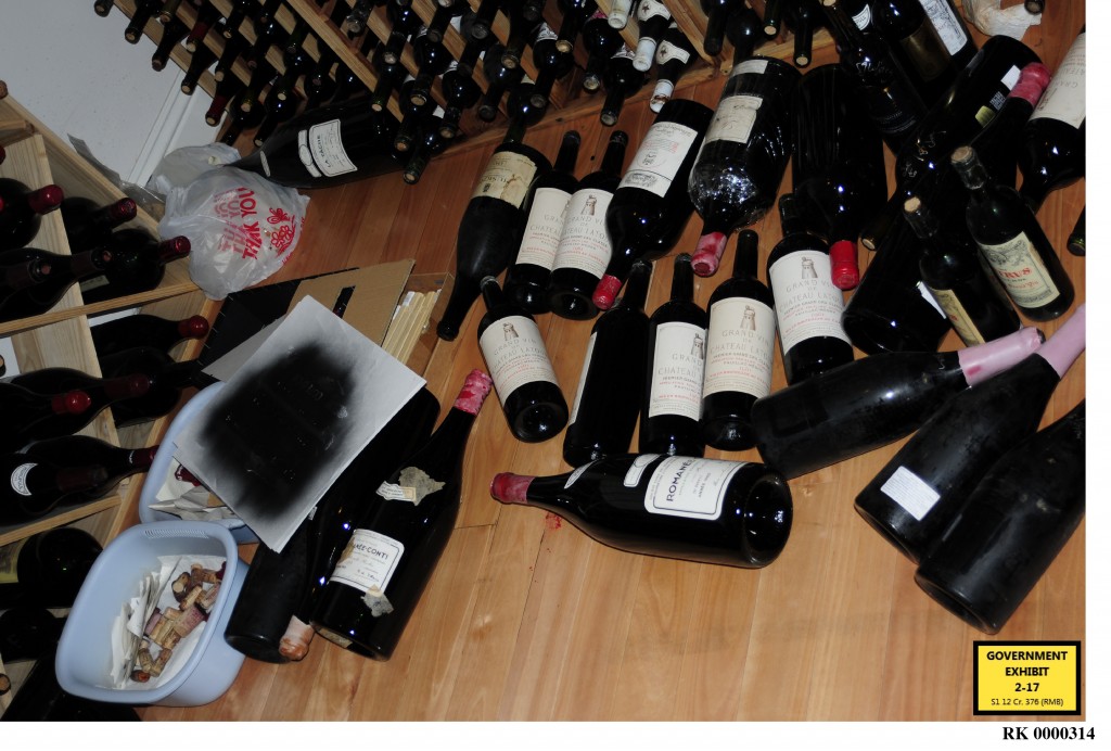 The kitchen counterfeit wine lab uncovered by the FBI bust at Rudy Kurniawan’s townhouse in suburban L.A.   (on March 8, 2012)