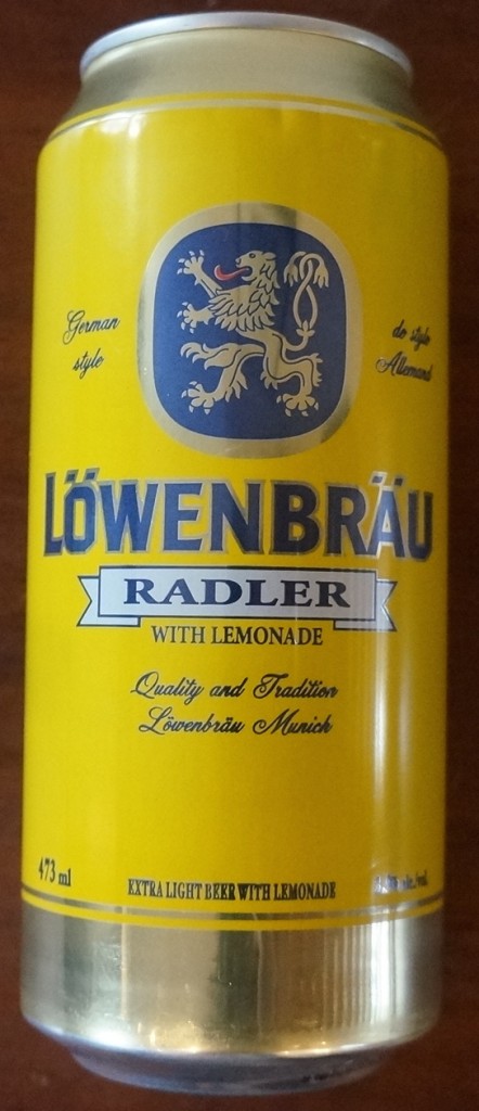 A can of Löwenbrâu Radler. Don't do it. Just don't. Vile.
