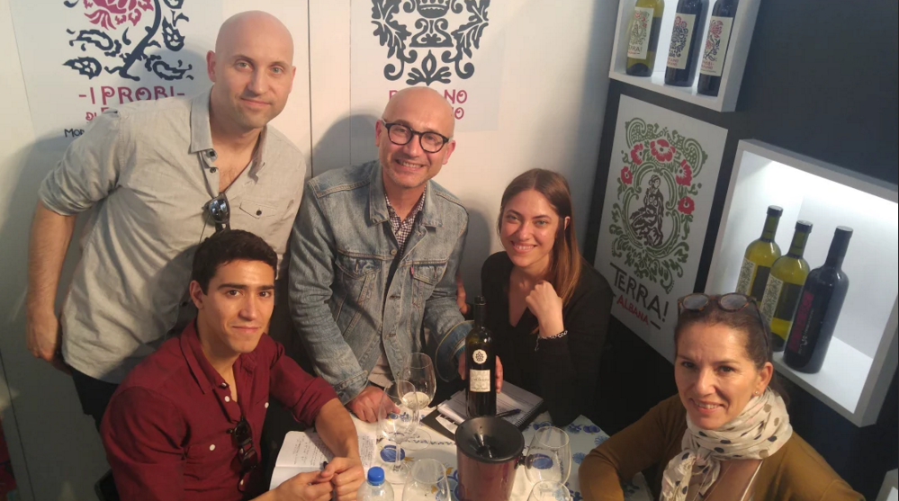 Day 2 at Vinitaly included a visit with natural wine producer Stefano Bariani from Fondo San  Giuseppe. We currently buy his Fiorile (100% Albana), but we also tasted a fantastic Riesling  from him as well as an Aleatico.