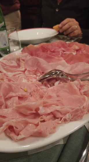 By far our favourite restaurant in Verona is Al Pompiere. They are known for their amazing  selection of cured meats and homemade pastas. We had 3 of these platters and they left the tables  clean as a whistle.