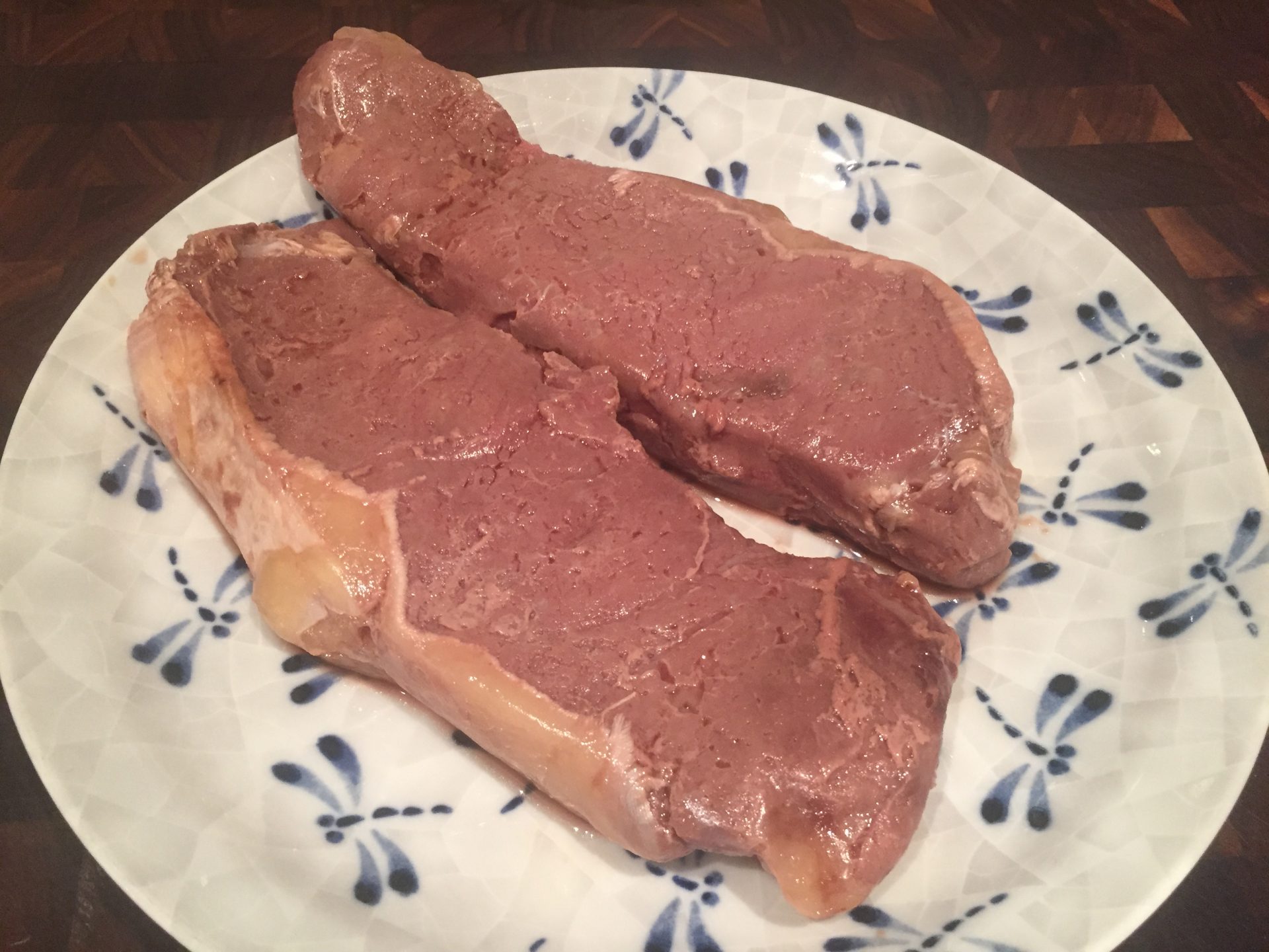 If you are sous viding before browning, the post sous vide steaks are not the most attractive of things.