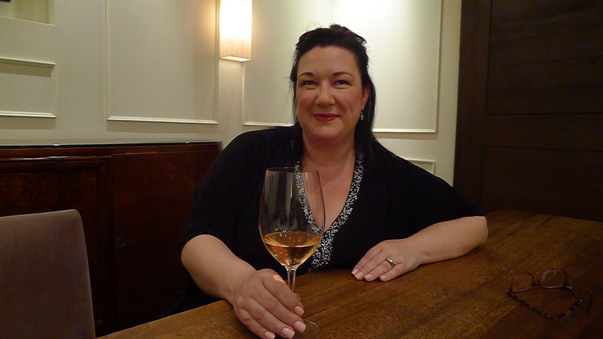 Mellecey Wine Group's delightful Cyndi Grossman enjoys some terrific rosé at Toronto's Spoke Club.