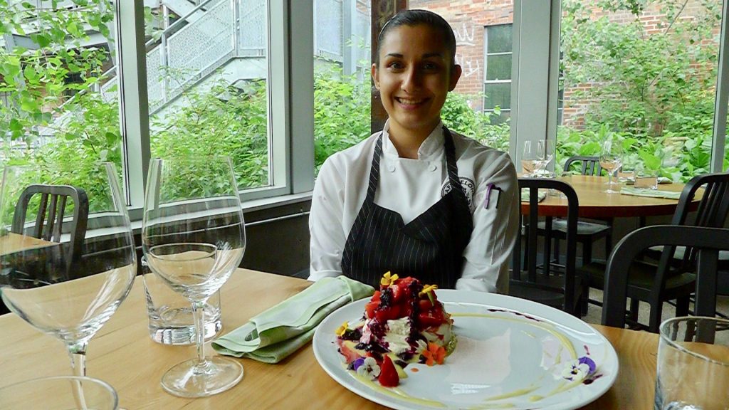Café Belong's Chef de Cuisine Reem Kamal-Al-Deen does like her Ontario strawberries. Check out her Strawberry Pavlova right now!