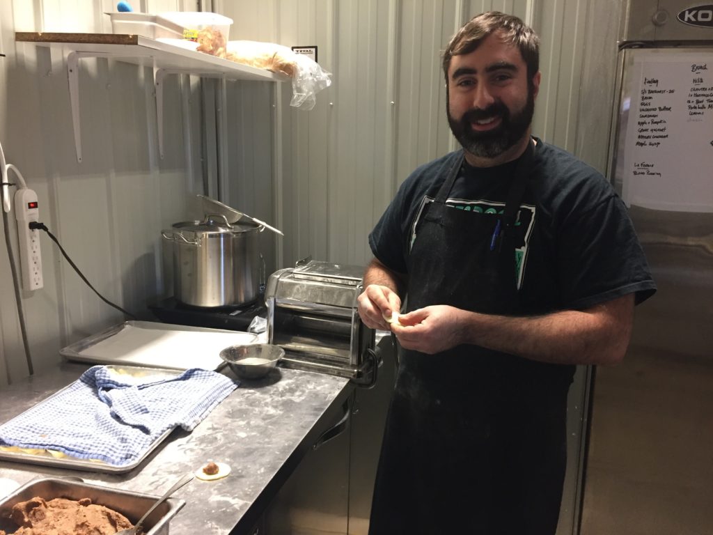 Chef Ari Schor of Montreal's Liverpool House spent the afternoon patiently hand-rolling foie gras-stuffed Pelmeni for his amazing dish... but more about that later. It was great to meet this talented young man for the very first time.