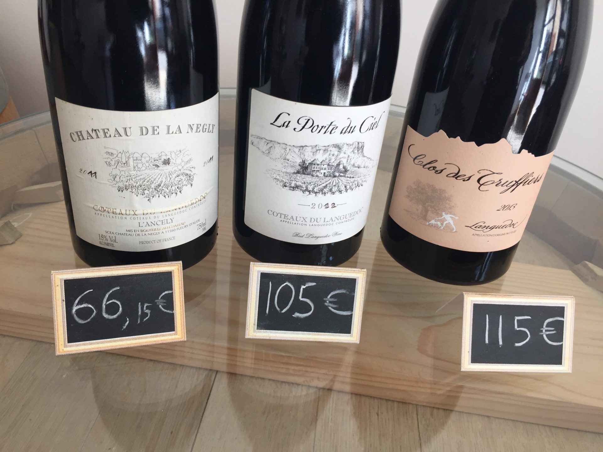 Some top notch wines from Château Nagly, La Clape. Great stuff.