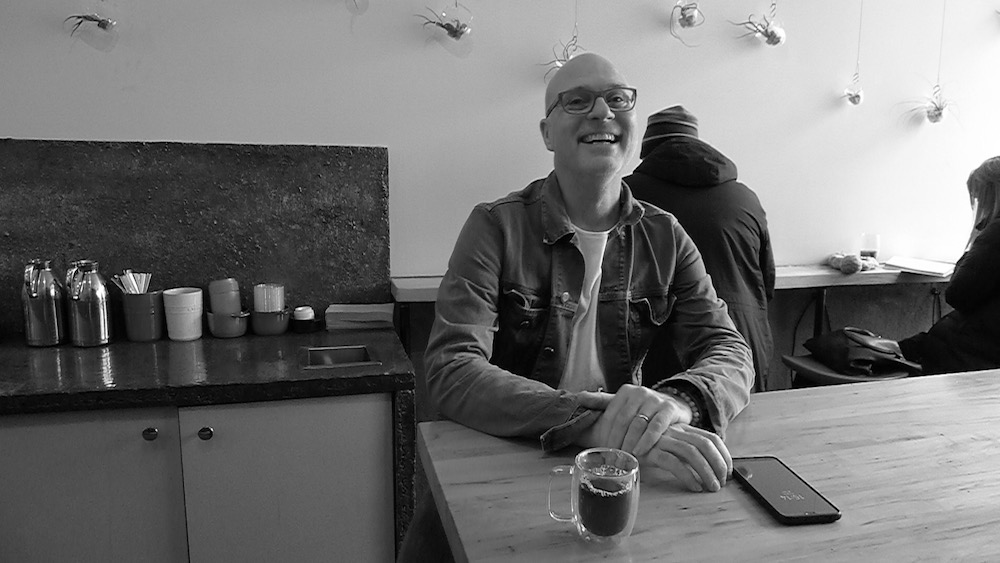 Old Bastard Sommelier Jimson Bienenstock at his rather spiffy HotBlack coffee spot on Queen West.